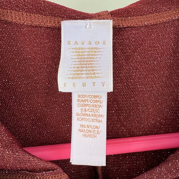 Savage X Fenty Jumpsuit SZ Small Sleep & Shine Hooded Sparkle Loungewear Onesie - Picture 7 of 16